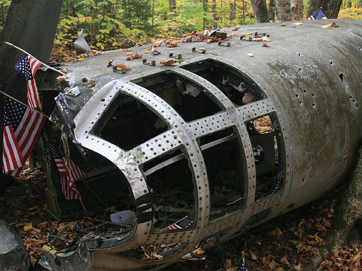 Visit the Elephant Mountain crash site when you stay at Cozy Knoll Cabins